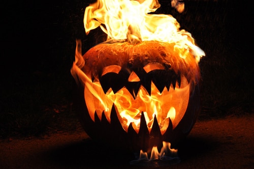 citrouille halloween incendie